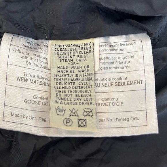 Y2K Eddie Bauer Cropped Black Goosedown Puffer Jacket - Picture 5 of 7